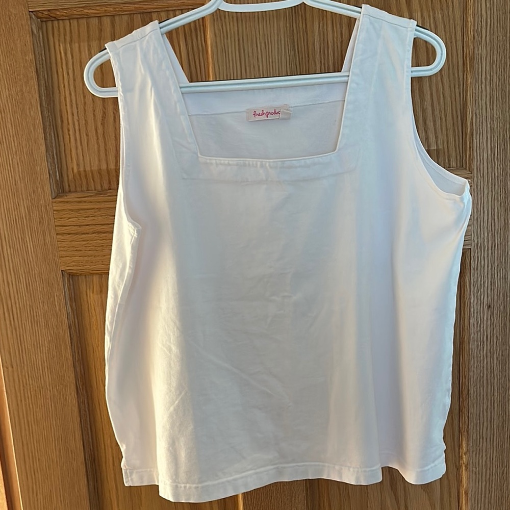 Fresh Produce White Boxy Tank Top